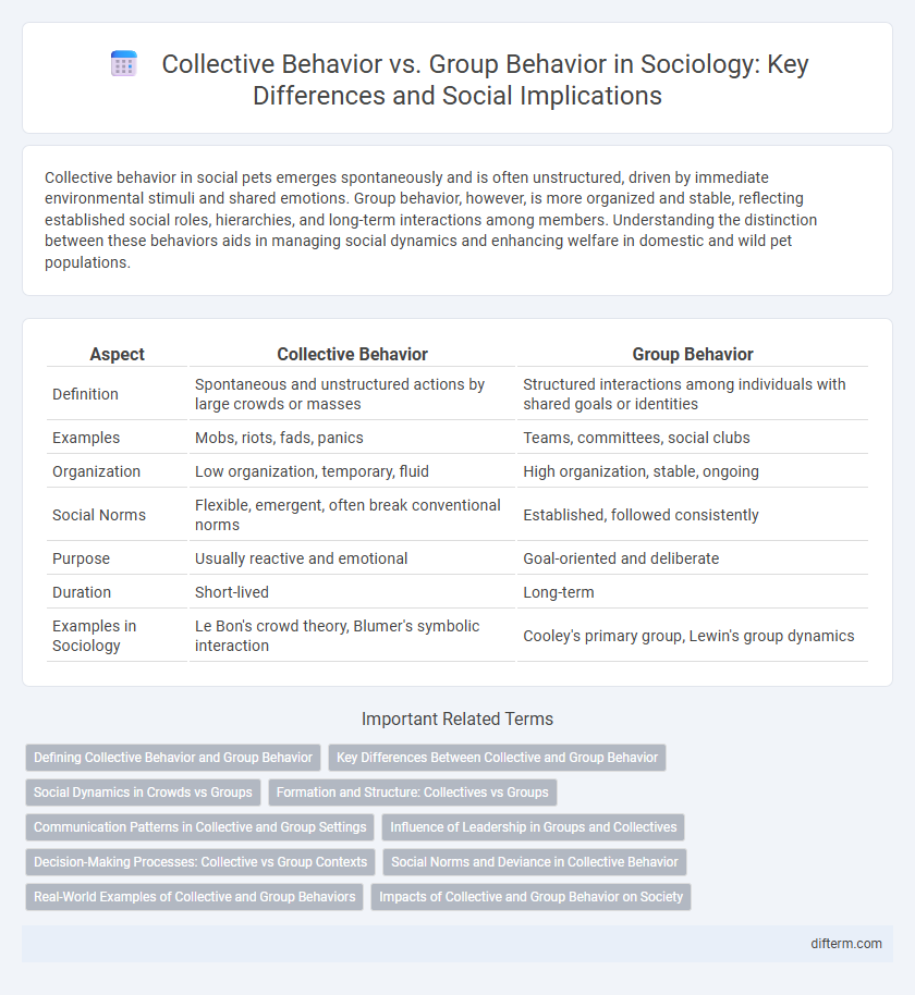 Collective Behavior vs. Group Behavior in Sociology: Key Differences and Social Implications