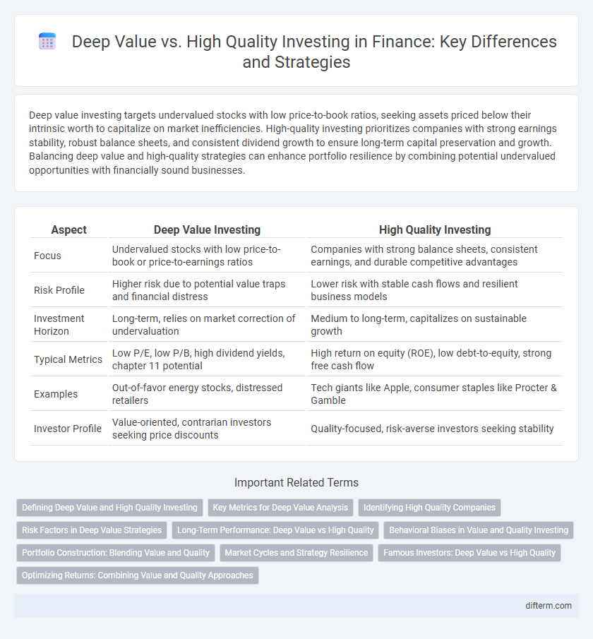 Deep Value vs. High Quality Investing in Finance: Key Differences and Strategies