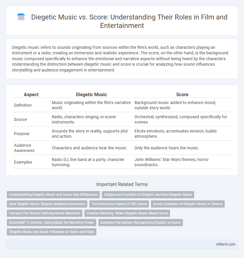 Diegetic Music vs. Score: Understanding Their Roles in Film and Entertainment