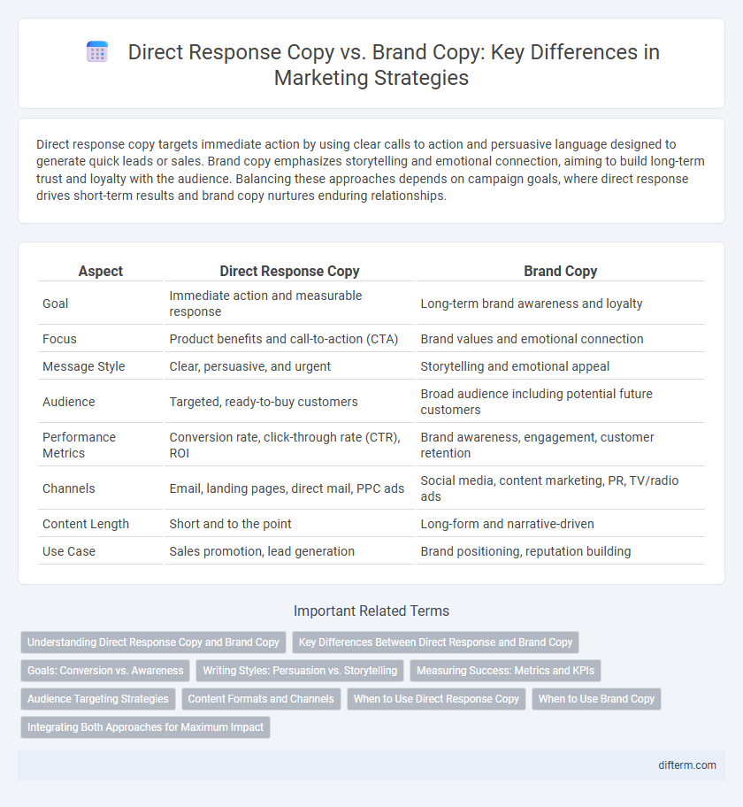 Direct Response Copy vs. Brand Copy: Key Differences in Marketing Strategies