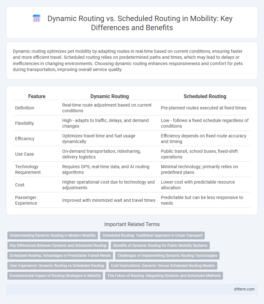 Dynamic Routing vs. Scheduled Routing in Mobility: Key Differences and Benefits