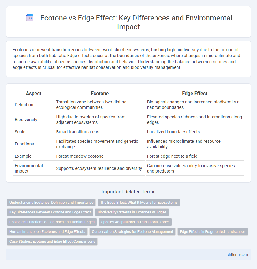 Ecotone vs Edge Effect: Key Differences and Environmental Impact