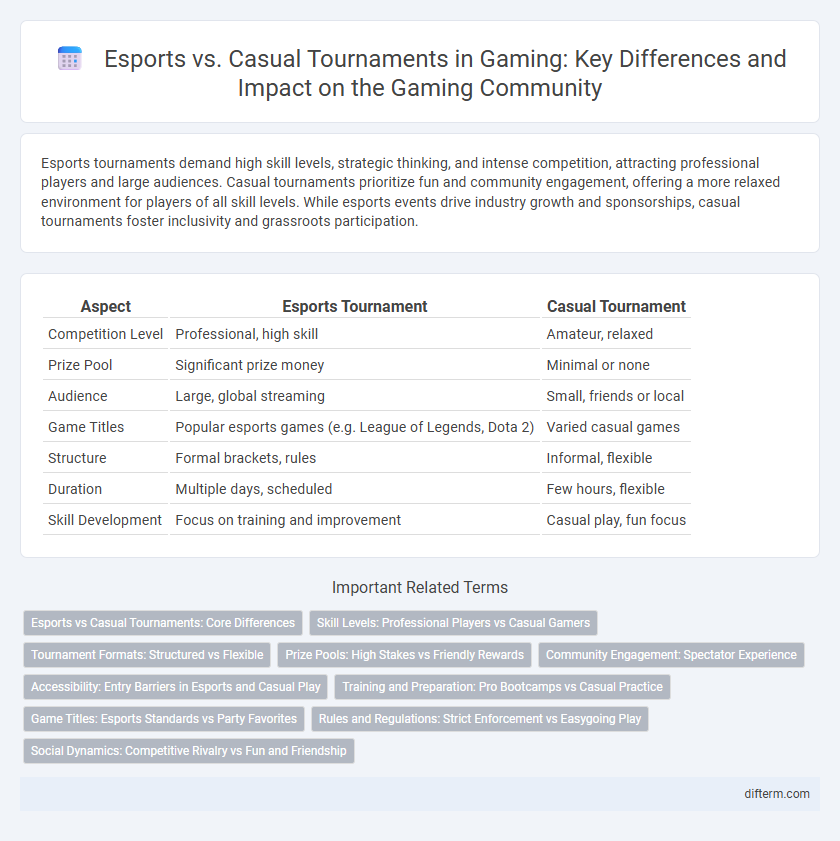 Esports vs. Casual Tournaments in Gaming: Key Differences and Impact on the Gaming Community