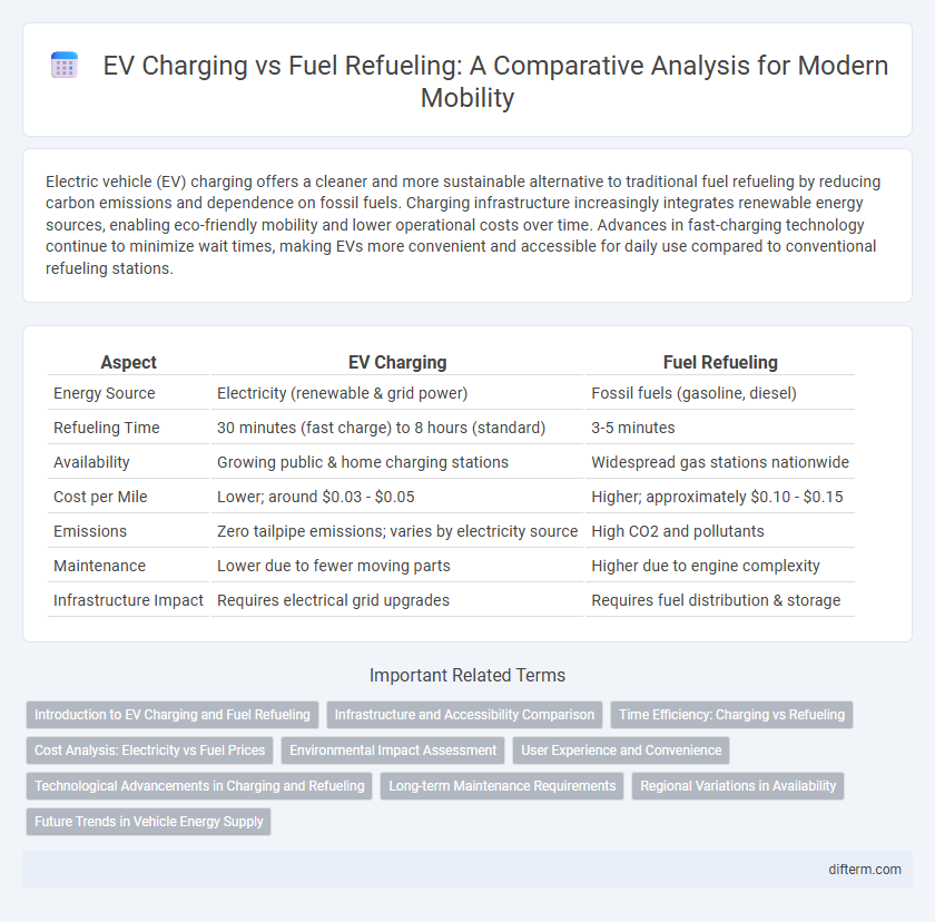 EV Charging vs Fuel Refueling: A Comparative Analysis for Modern Mobility