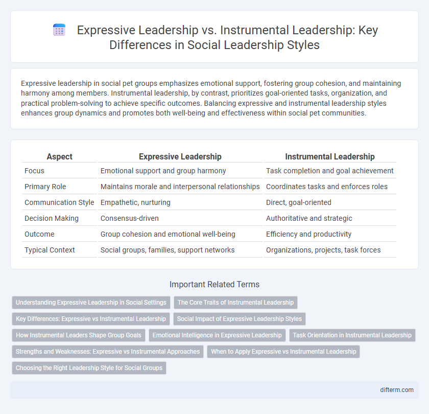 Expressive Leadership vs. Instrumental Leadership: Key Differences in Social Leadership Styles