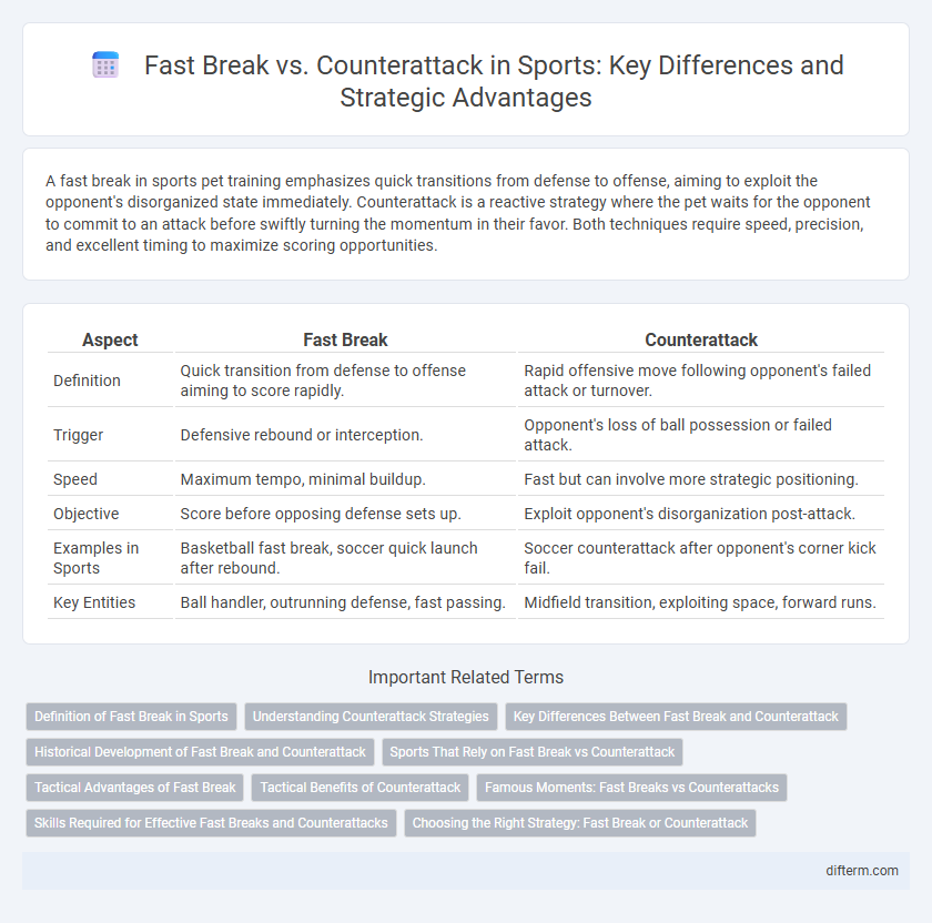 Fast Break vs. Counterattack in Sports: Key Differences and Strategic Advantages