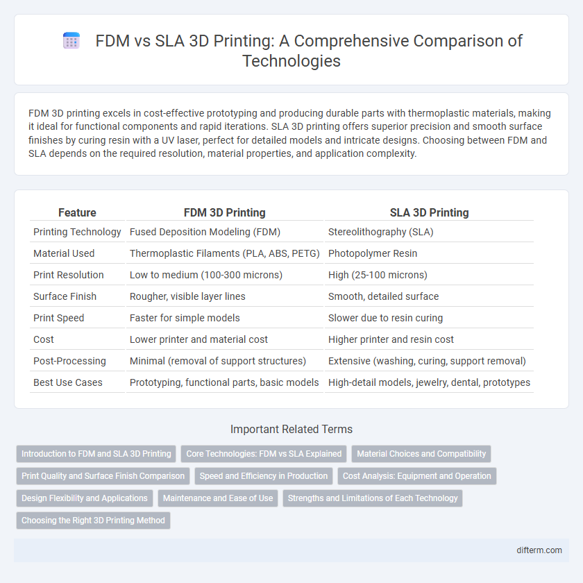 FDM vs SLA 3D Printing: A Comprehensive Comparison of Technologies