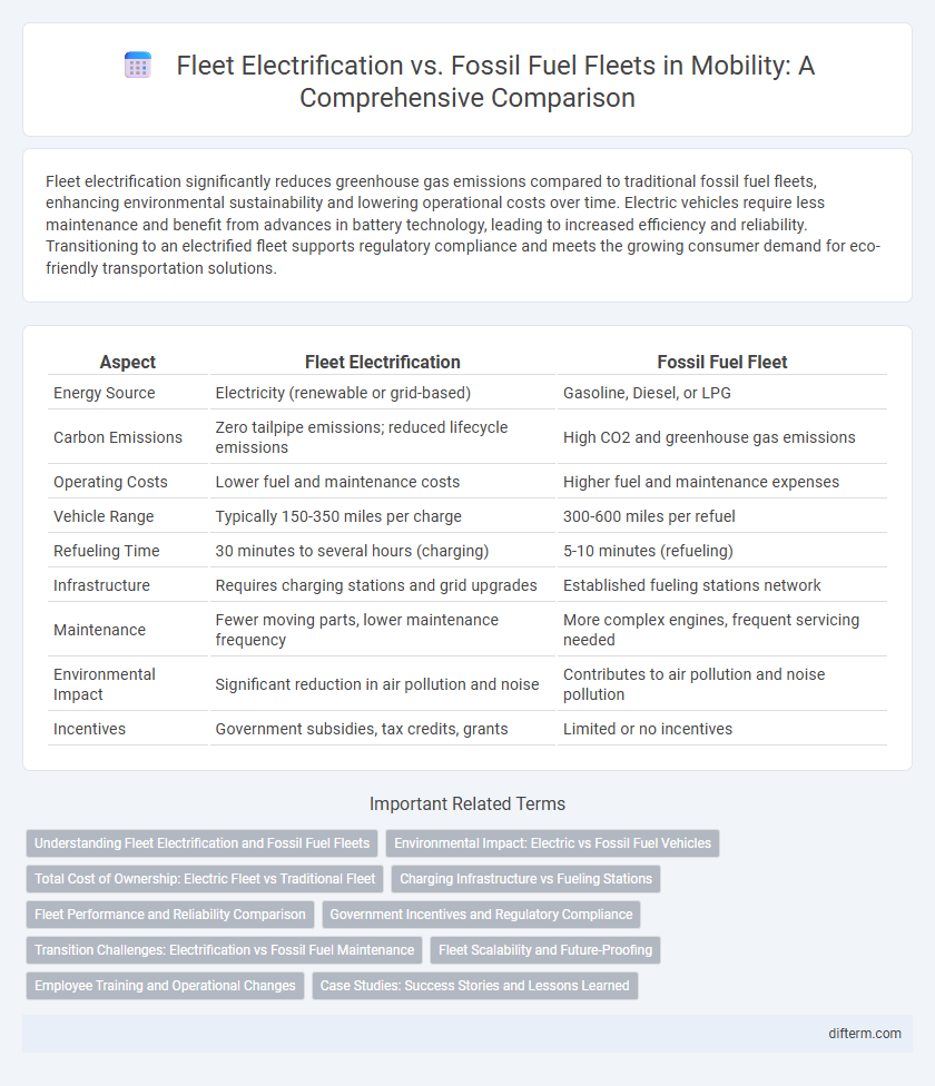 Fleet Electrification vs. Fossil Fuel Fleets in Mobility: A Comprehensive Comparison