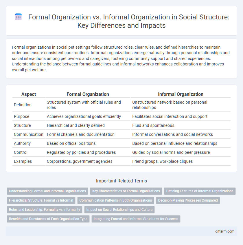 Formal Organization vs. Informal Organization in Social Structure: Key Differences and Impacts