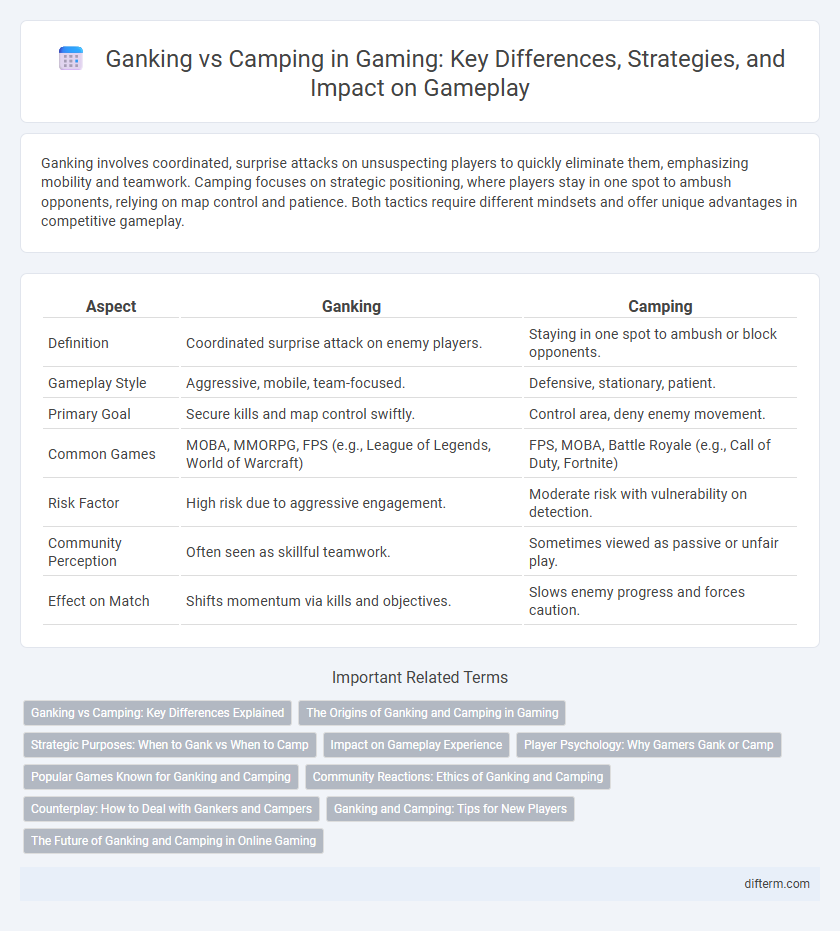 Ganking vs Camping in Gaming: Key Differences, Strategies, and Impact on Gameplay