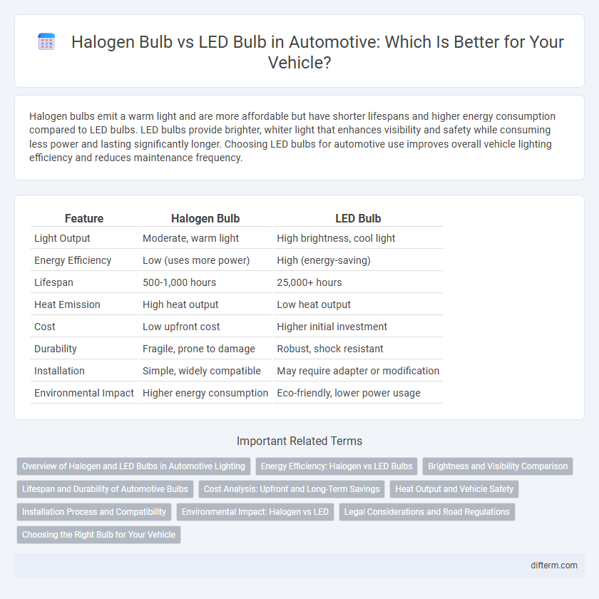Halogen Bulb vs LED Bulb in Automotive: Which Is Better for Your Vehicle?