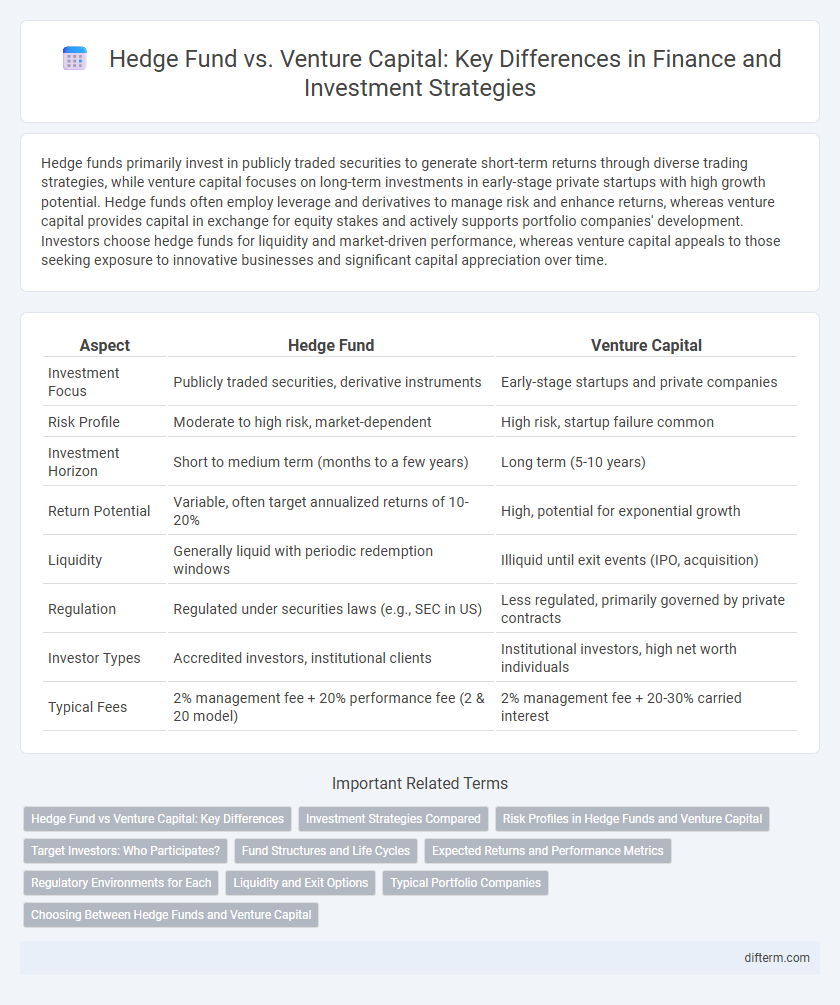 Hedge Fund vs. Venture Capital: Key Differences in Finance and Investment Strategies