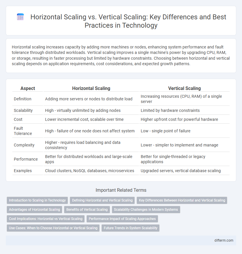Horizontal Scaling vs. Vertical Scaling: Key Differences and Best Practices in Technology