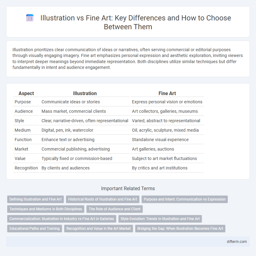 Illustration vs Fine Art: Key Differences and How to Choose Between Them