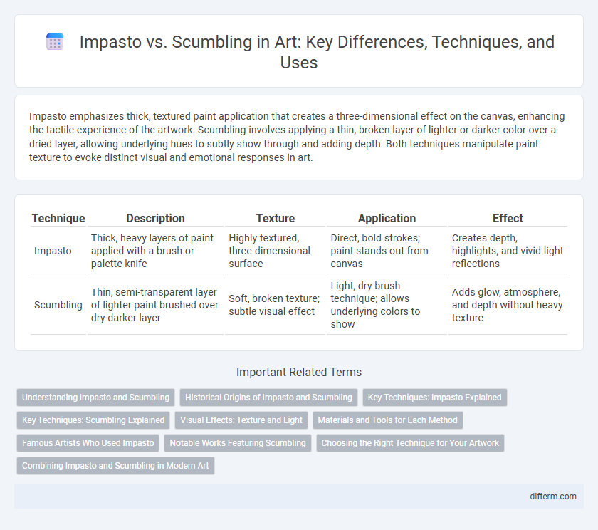 Impasto vs. Scumbling in Art: Key Differences, Techniques, and Uses