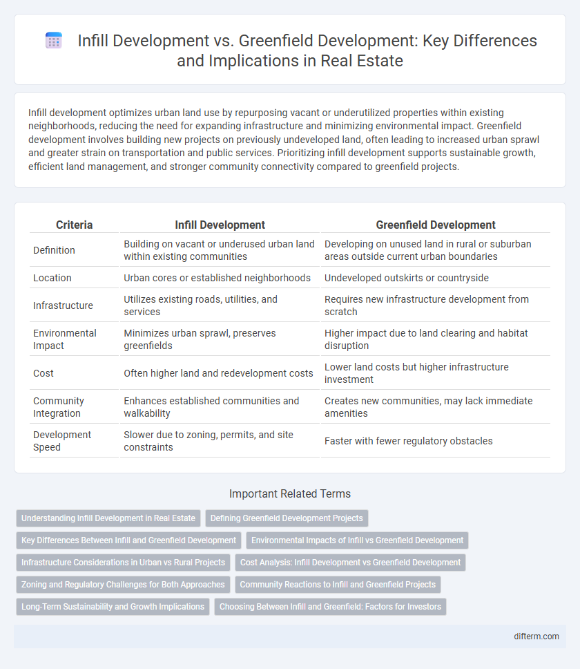 Infill Development vs. Greenfield Development: Key Differences and Implications in Real Estate