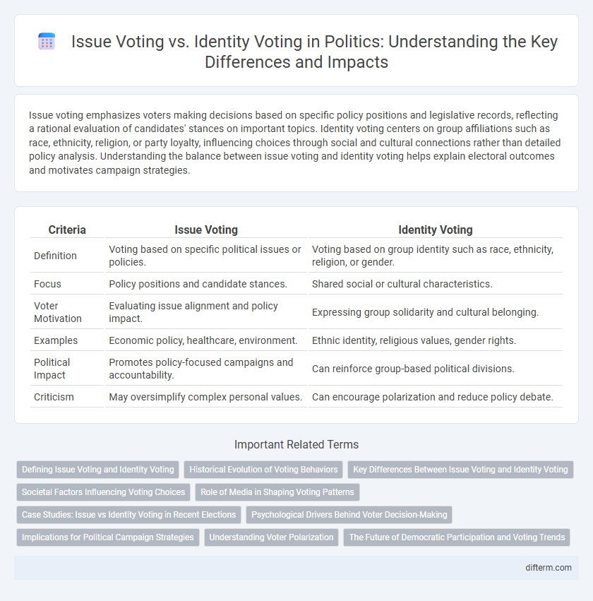Issue Voting vs. Identity Voting in Politics: Understanding the Key Differences and Impacts