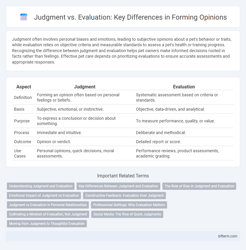 Judgment vs. Evaluation: Key Differences in Forming Opinions
