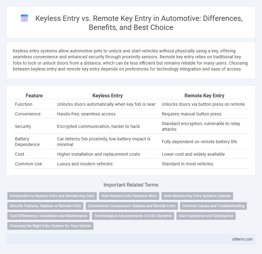 Keyless Entry vs. Remote Key Entry in Automotive: Differences, Benefits, and Best Choice
