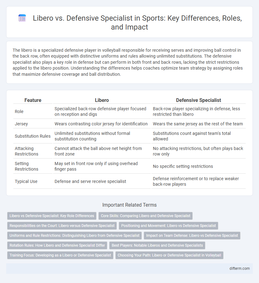 Libero vs. Defensive Specialist in Sports: Key Differences, Roles, and Impact
