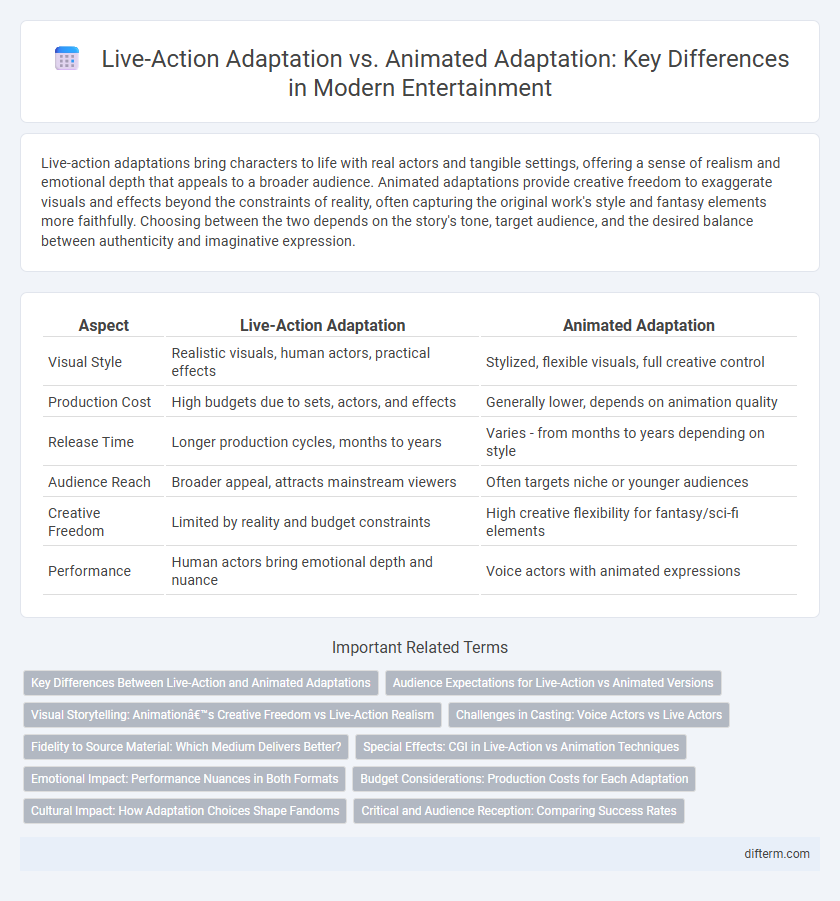 Live-Action Adaptation vs. Animated Adaptation: Key Differences in Modern Entertainment