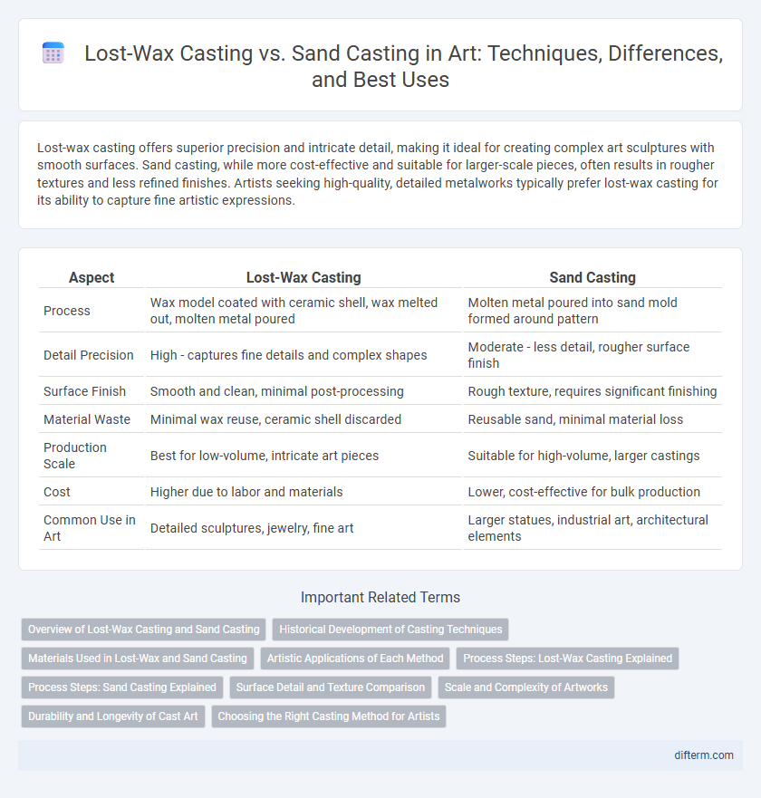 Lost-Wax Casting vs. Sand Casting in Art: Techniques, Differences, and Best Uses