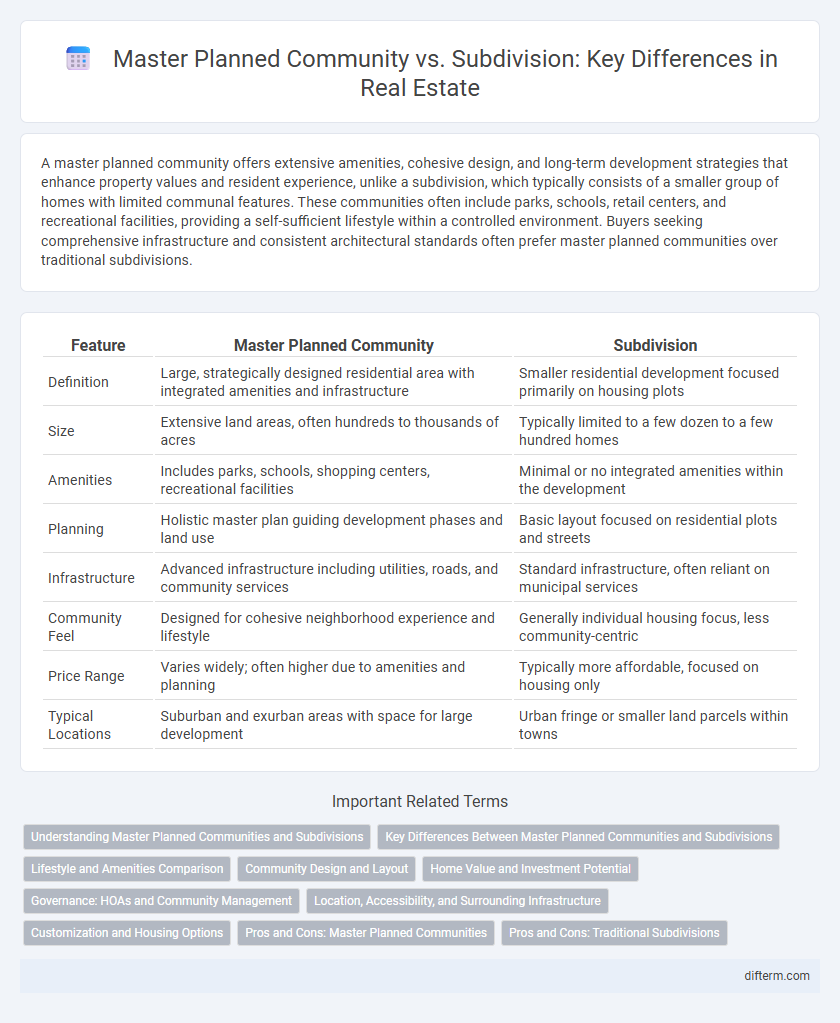 Master Planned Community vs. Subdivision: Key Differences in Real Estate