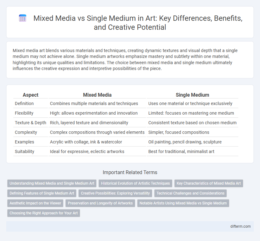 Mixed Media vs Single Medium in Art: Key Differences, Benefits, and Creative Potential