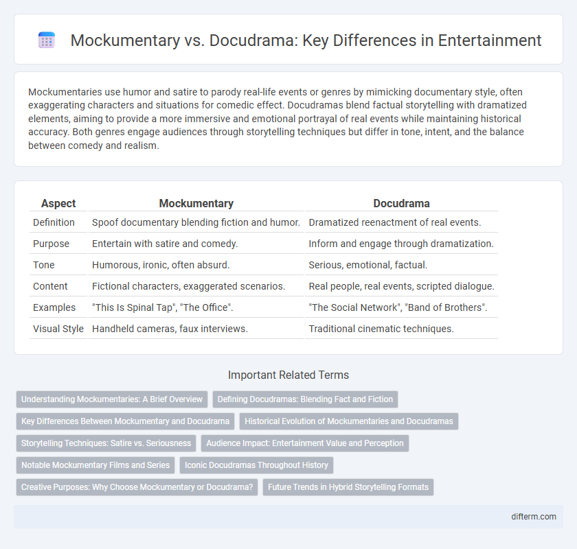 Mockumentary vs. Docudrama: Key Differences in Entertainment