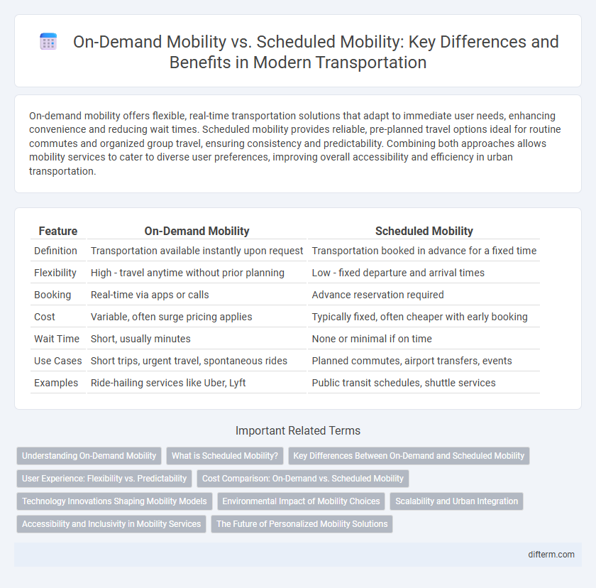 On-Demand Mobility vs. Scheduled Mobility: Key Differences and Benefits in Modern Transportation