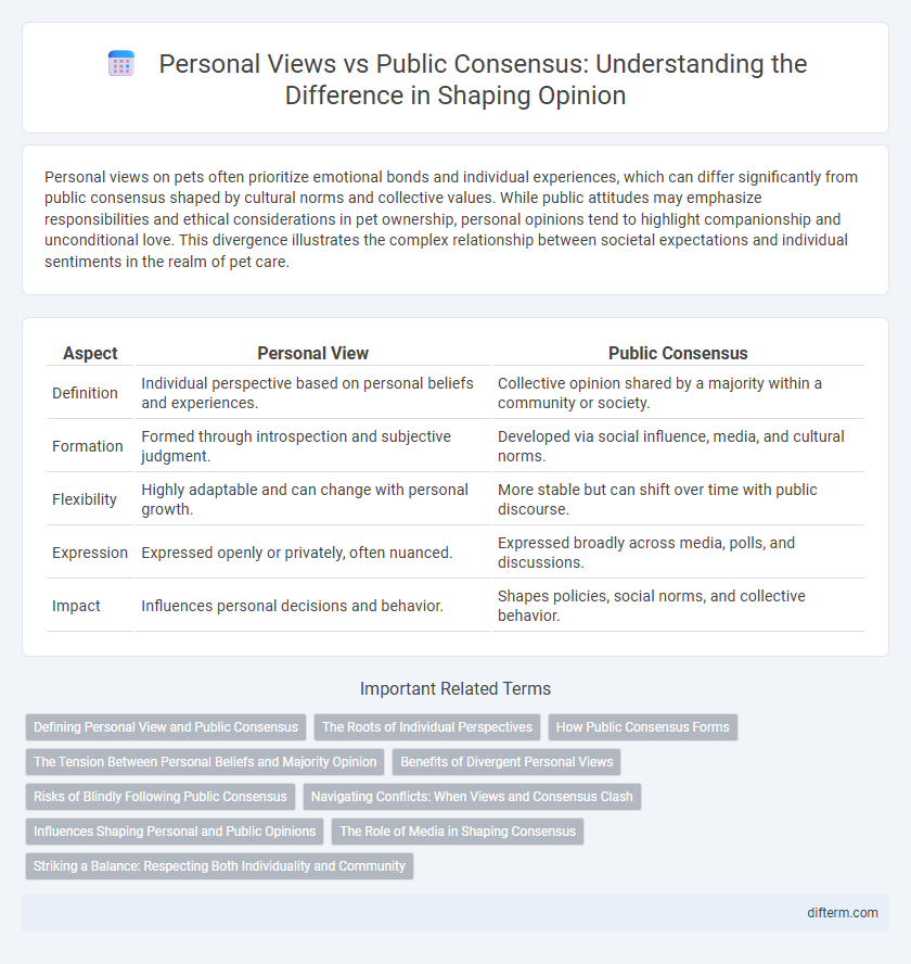 Personal Views vs Public Consensus: Understanding the Difference in Shaping Opinion