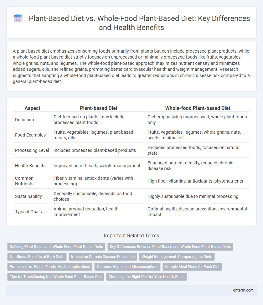 Plant-Based Diet vs. Whole-Food Plant-Based Diet: Key Differences and Health Benefits