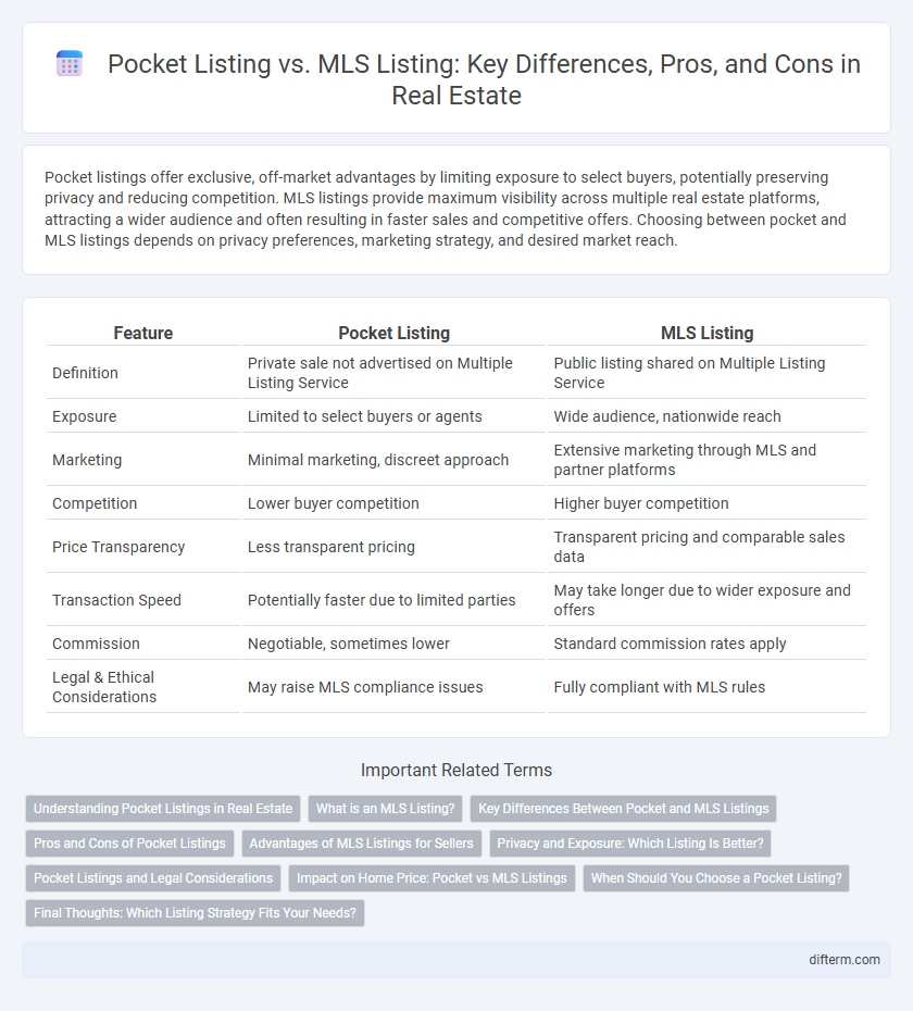 Pocket Listing vs. MLS Listing: Key Differences, Pros, and Cons in Real Estate