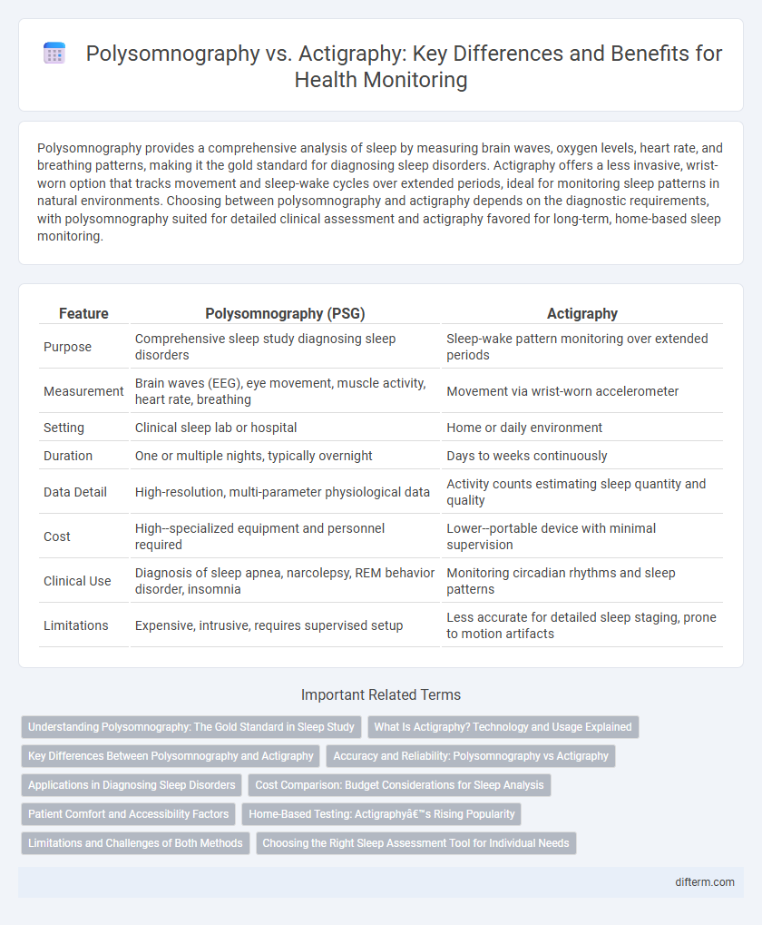 Polysomnography vs. Actigraphy: Key Differences and Benefits for Health Monitoring