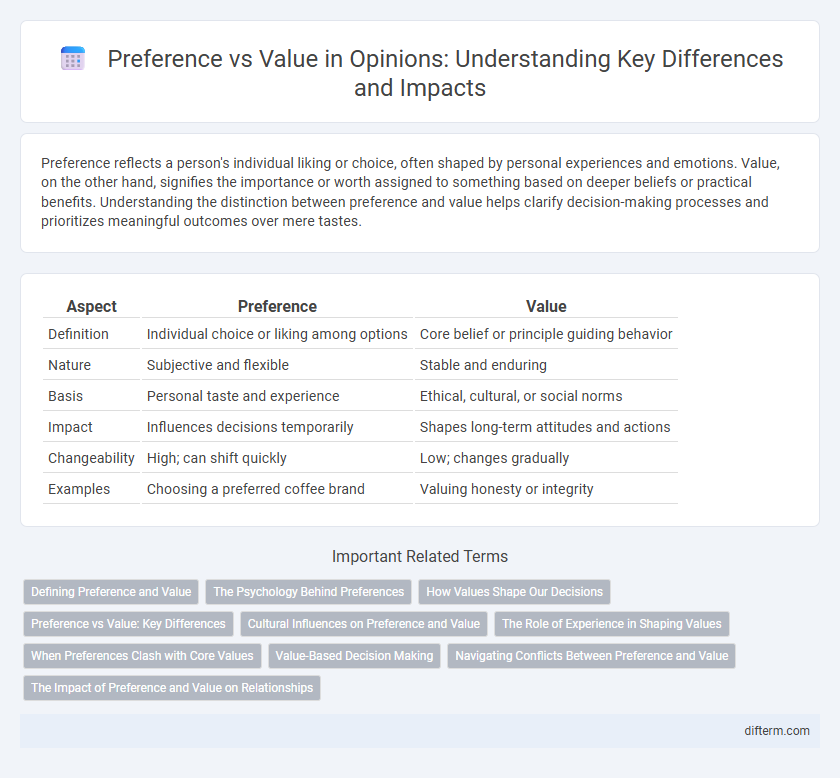 Preference vs Value in Opinions: Understanding Key Differences and Impacts