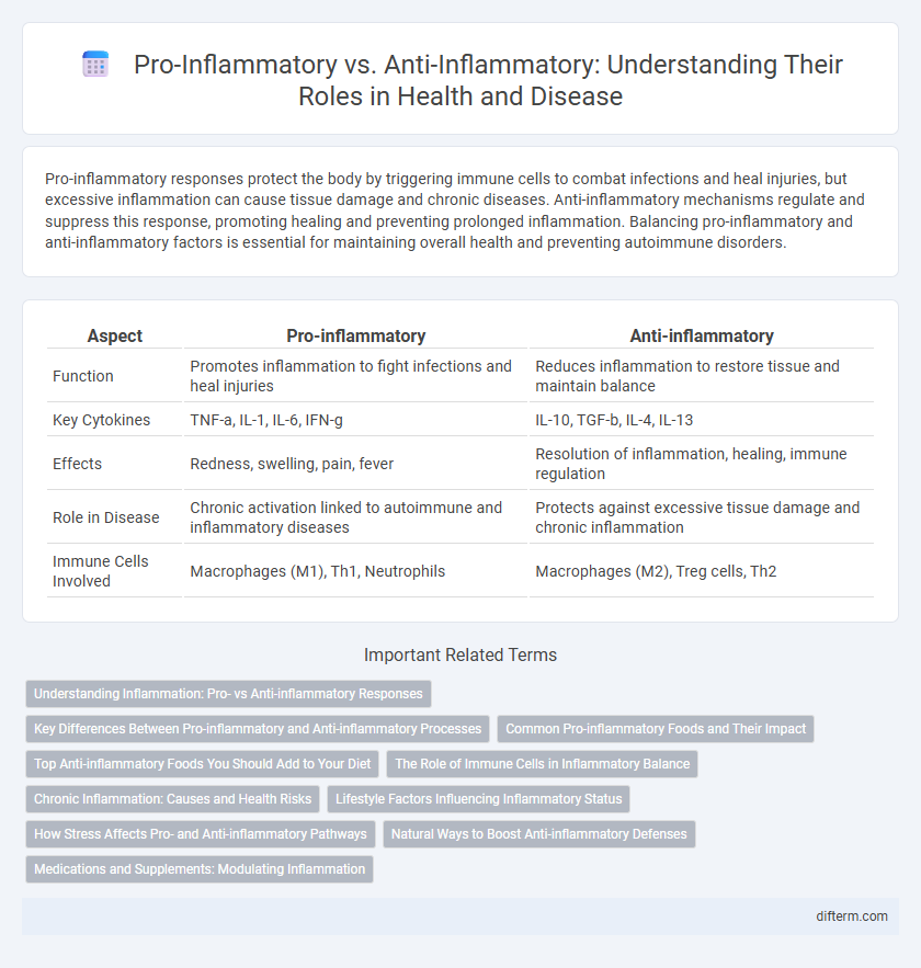 Pro-Inflammatory vs. Anti-Inflammatory: Understanding Their Roles in Health and Disease