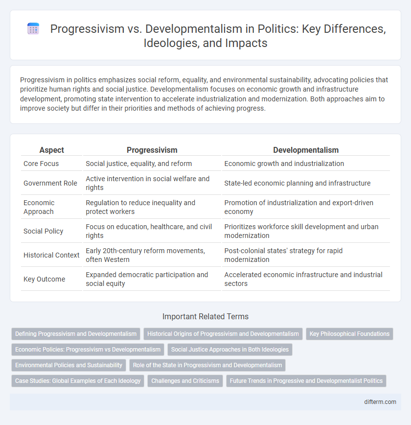 Progressivism vs. Developmentalism in Politics: Key Differences, Ideologies, and Impacts