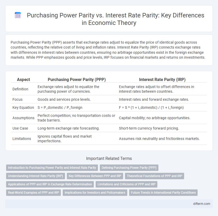 Purchasing Power Parity vs. Interest Rate Parity: Key Differences in Economic Theory