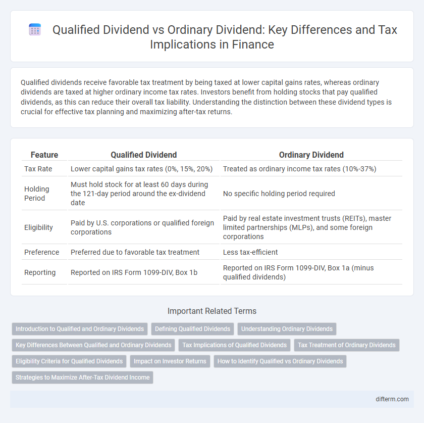 Qualified Dividend vs Ordinary Dividend: Key Differences and Tax Implications in Finance