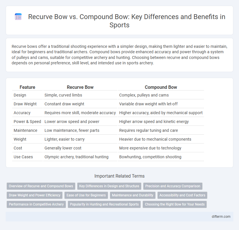 Recurve Bow vs. Compound Bow: Key Differences and Benefits in Sports