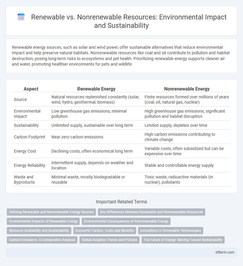 Renewable vs. Nonrenewable Resources: Environmental Impact and Sustainability