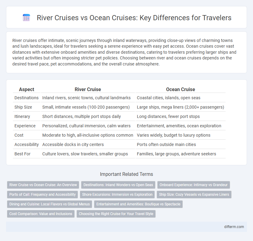 River Cruises vs Ocean Cruises: Key Differences for Travelers