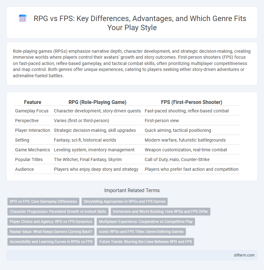 RPG vs FPS: Key Differences, Advantages, and Which Genre Fits Your Play Style