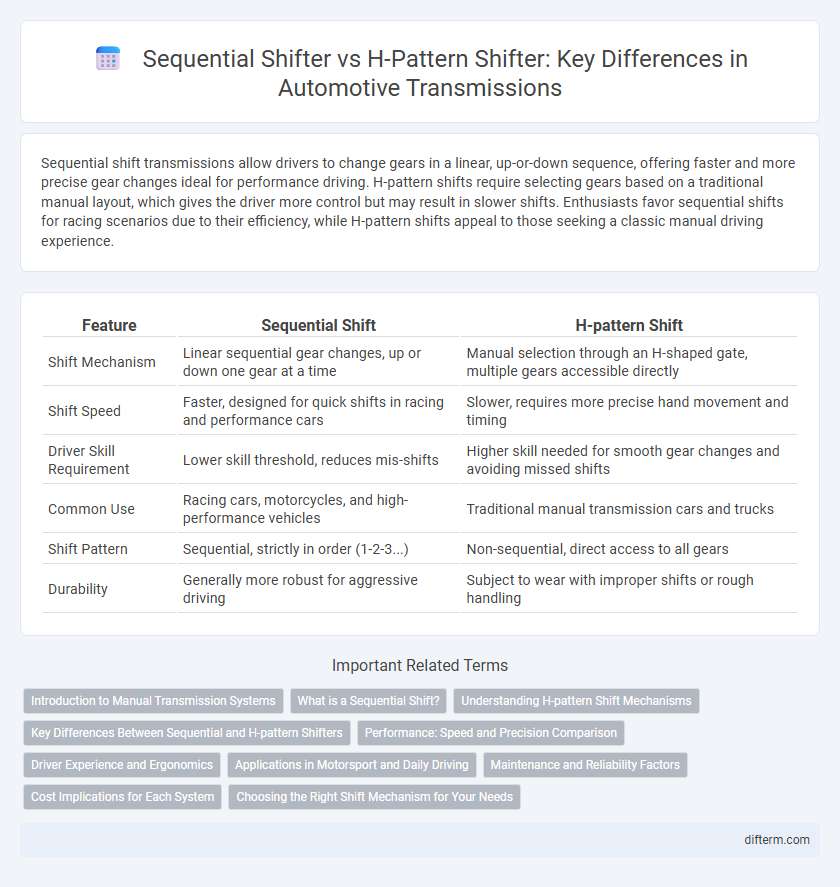 Sequential Shifter vs H-Pattern Shifter: Key Differences in Automotive Transmissions