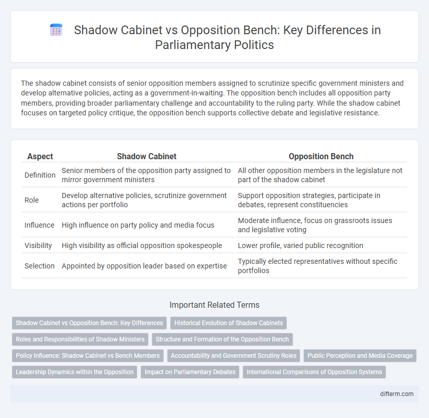 Shadow Cabinet vs Opposition Bench: Key Differences in Parliamentary Politics