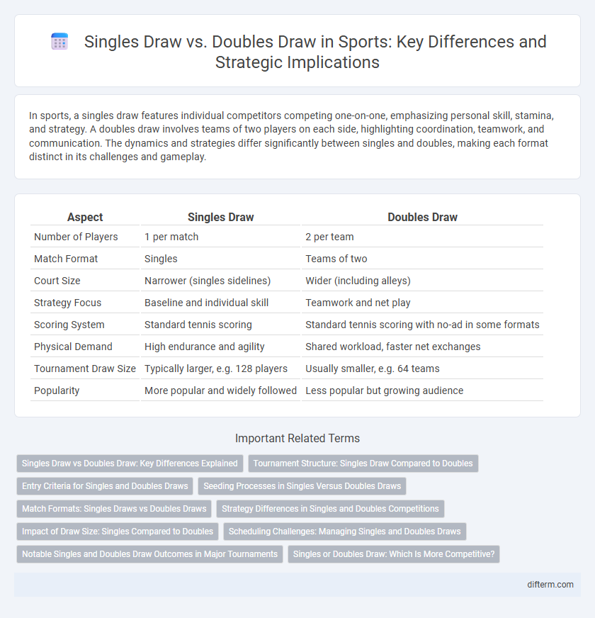 Singles Draw vs. Doubles Draw in Sports: Key Differences and Strategic Implications