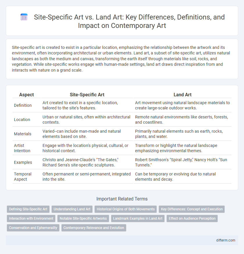 Site-Specific Art vs. Land Art: Key Differences, Definitions, and Impact on Contemporary Art