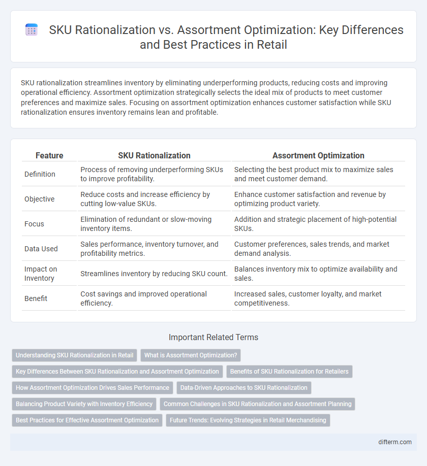SKU Rationalization vs. Assortment Optimization: Key Differences and Best Practices in Retail