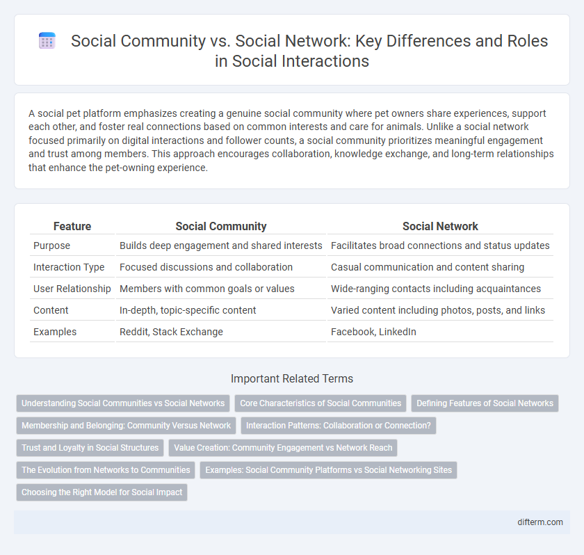 Social Community vs. Social Network: Key Differences and Roles in Social Interactions