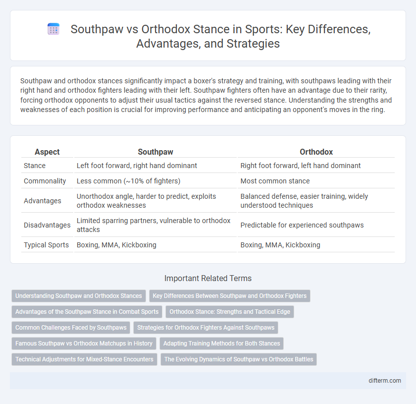 Southpaw vs Orthodox Stance in Sports: Key Differences, Advantages, and Strategies